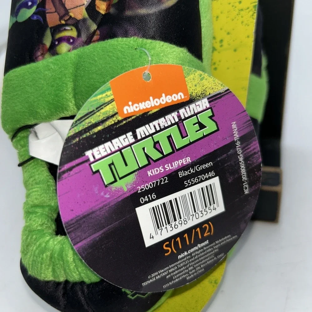 Teenage Mutant Ninja Turtles Slippers Vintage Nickelodeon Boy's 11/12 NWT